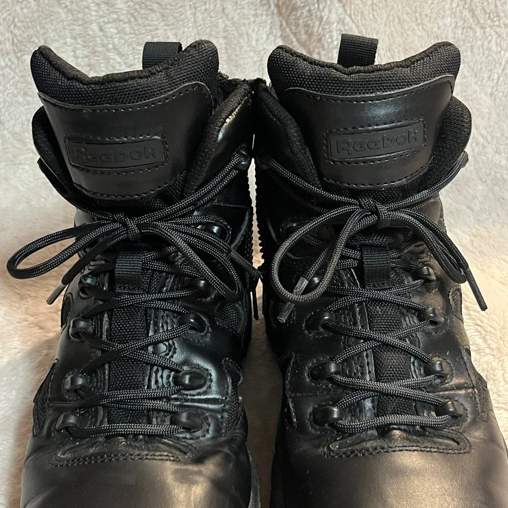 Reebok Rapid Response Tactical Boots Unisex Mens 7W Womens 9W Black WIDE Leather